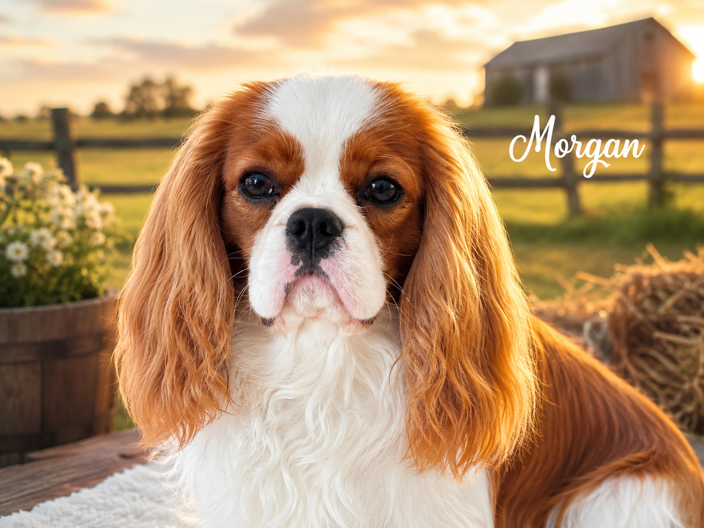 Blenheim cavaliers King Charles spaniel